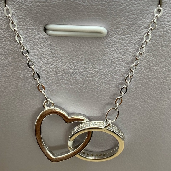 Sterling Silver 925 CZ Necklace - Picture 5 of 5